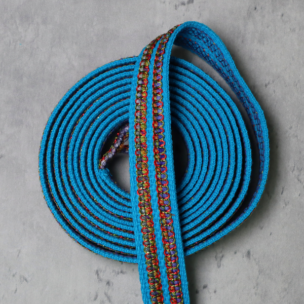 Embellished Webbing (3 yards) - Blue