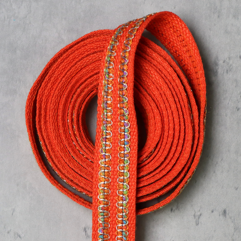 Embellished Webbing (3 yards) - Orange