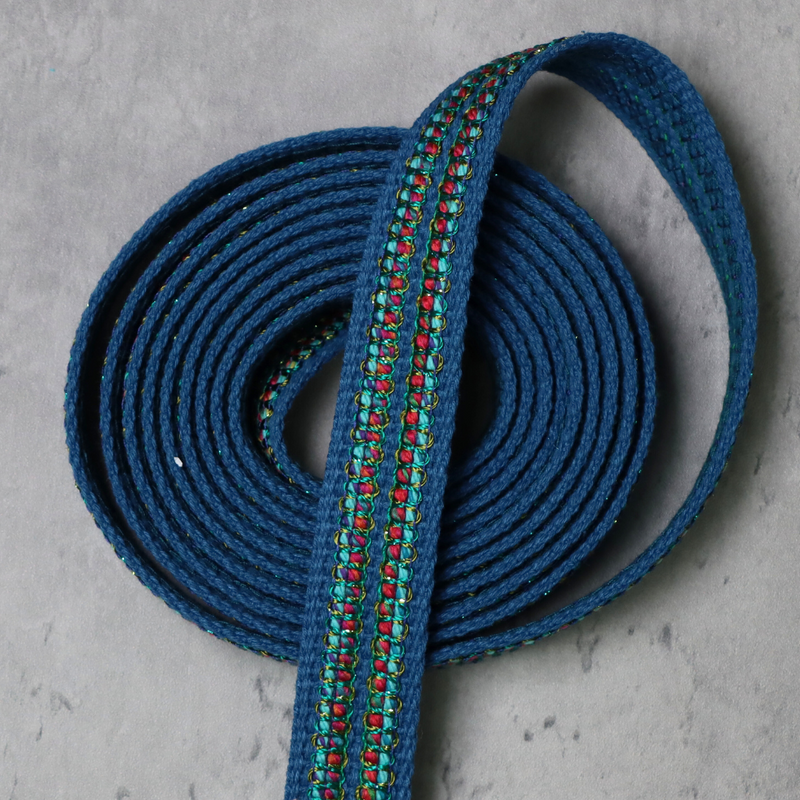 Embellished Webbing (3 yards) - Royal