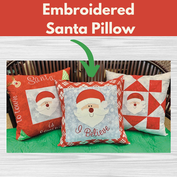 Embroidered Santa Pillow* Mon 11/18 10:00am-4:00pm (bring lunch)