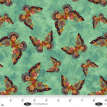 Enchanted Canopy-Butterflies Teal 4605-67