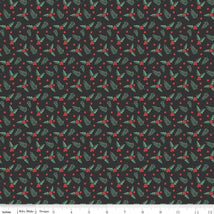 Evergreen Wishes-Holly Berries Black C17814-BLACK