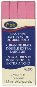 Extra Wide Double Fold Bias Tape 1/2in x 3yds Hot Pink - 117206904