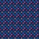 Fantasia-Geo Diamond Floral Blue FLEUR-CD4567-BLUE