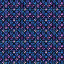 Fantasia-Geo Diamond Floral Blue FLEUR-CD4567-BLUE