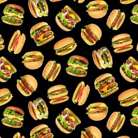 Favorite Foods-Hamburgers Black 701E-BLACK