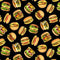 Favorite Foods-Hamburgers Black 701E-BLACK