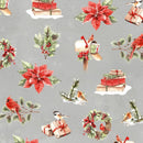 Feathered Festivities-Christmas Icons Gray W120-005-736