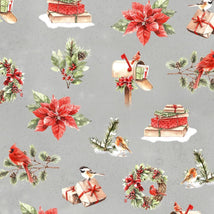 Feathered Festivities-Christmas Icons Gray W120-005-736