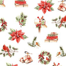 Feathered Festivities-Christmas Icons Light Gray W120-005-036
