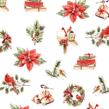 Feathered Festivities-Christmas Icons Light Gray W120-005-036