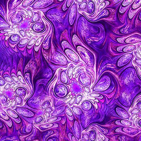 Feline Fantasia - Marble Abstract Magenta 2600-31373-V