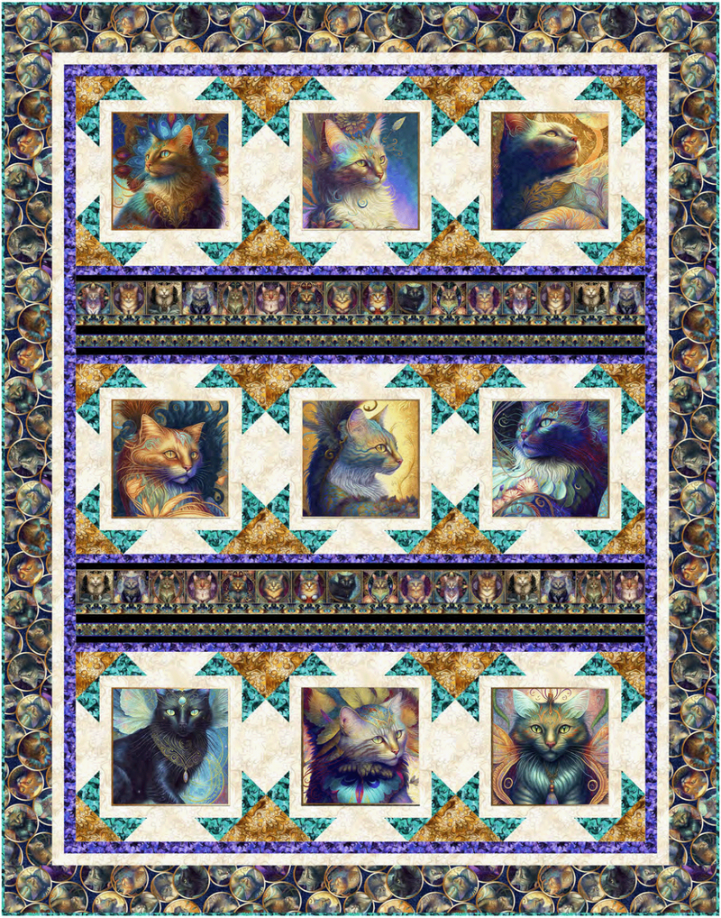 Feline Fantasia Glamour Shots Quilt Kit