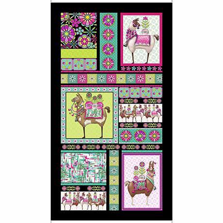 Fiesta Boho-24" Llama Panel Multi 2600-30784-X