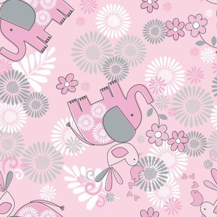 Flannel-Mia Bird Blush 3WI12428-BLUSH-DR