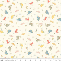 Flannel Dinos-Cream F16026-CREAM