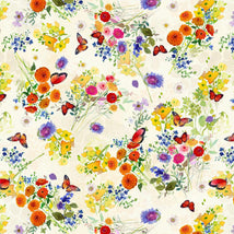 Fleur de Rose-Butterfly Garden Light Cream Y4762-2