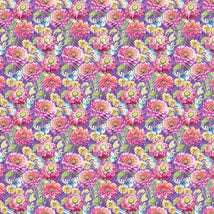 Flight Of Fancy-Flowers & Butterflies Purple W130-009-415