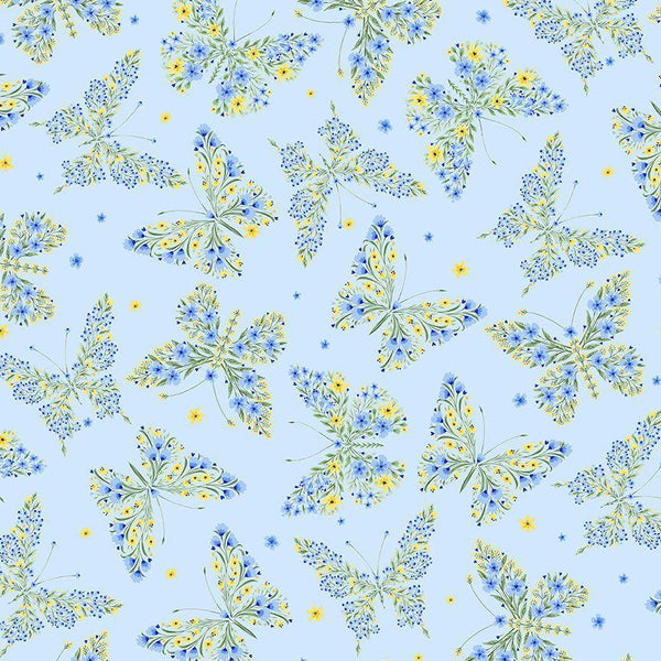 Floral Butterflies-Sky BUG-CD3266-SKY