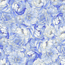 Moonlight - Floral Packed Metallic-Blue LOTUS-CM3983-BLUE