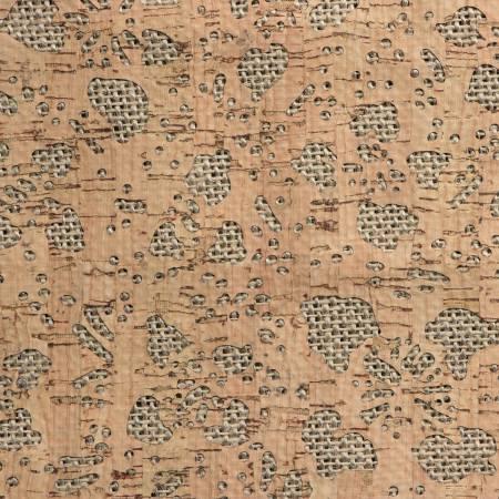 Floral Silver Burlap Backed Pro Lite Cork 1/2 yard HCFSIBU