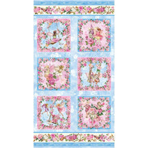 Flower Fairies Spring Songs-Garden Scenic 24" Panel DDC12242-BLUE-D