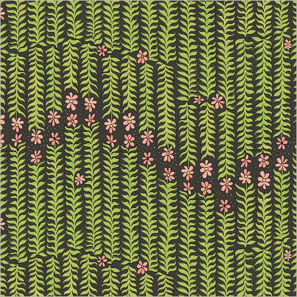 Flowers On Main-Stem To Stem Charcoal 54893-3