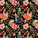 Fluttering Gardens-Butterfly Floral Paisley Black 2600-31731-J
