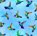 Hacienda - Flying Hummingbirds-Blue BIRD-CD3904-BLUE