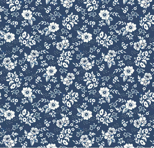 Freedom Garden-Medium Floral Blue C15621-BLUE