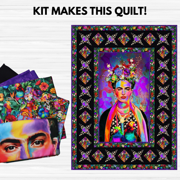 Frida Magdalena Quilt Kit - Finished Size: 49" x 67"