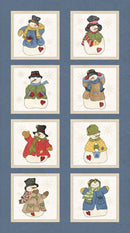 Friends & Flakes-24" Snowmen Panel R501893P-MULTI