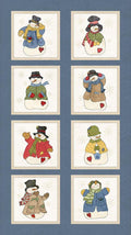 Friends & Flakes-24" Snowmen Panel R501893P-MULTI