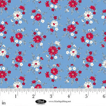 Front Porch Charm-Flowers Blue 4699-75