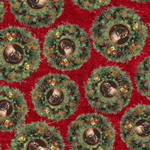 Gears & Garland-Christmas Wreaths with Santa Red 4821-88