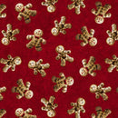 Gears & Garland-Steampunk Gingerbread Men Red 4827-88