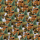 Gears & Garland-Steampunk Truck with Christmas Trees Copper 4828-35