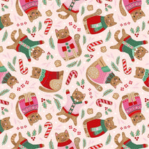 Ginger Cat Christmas-Gingerbread Cats-Pink BH-CD4200