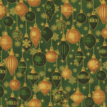 Snow Crystals-Green/Gold 4593-007