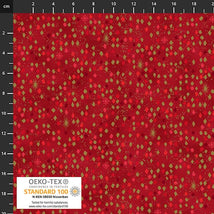 Snow Crystals-Red/Gold 4593-404