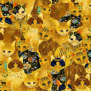Gold Golden Bejeweled Cats CM1881-GOLD