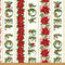 Christmas Splendor-Holiday Words Natural/Gold W7780-20G