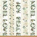 Christmas Splendor-Holiday Words Ivory/Gold W7780-22G