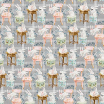 Goose Tales-Gingham Bunnies Grey 12025774