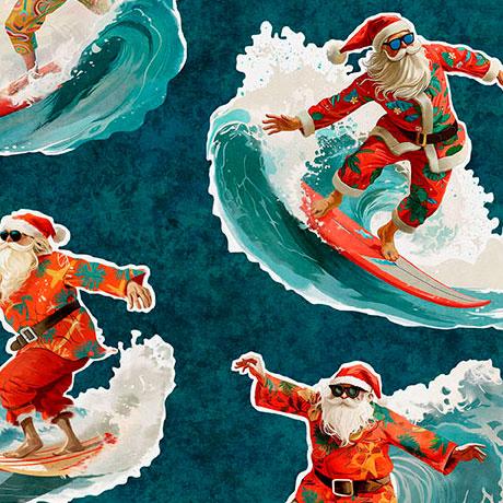 Gotta Have It - Surfing Santas TEAL 31191-QB