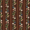 Gracie-Floral Trellis Stripe Cocoa RP1704-CO1