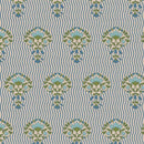 Blockprint Chic-Wavy Blooms Blue/Green 12025937
