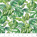 Coastal Breeze-Tropical Leaves White/Green DP28563-10