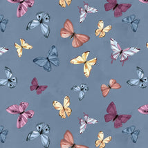 Growing in Color-Butterflies Denim W175-008-545