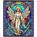 Guardian Angel-36" Stained Glass Angel Panel Multii 2600-31680-X